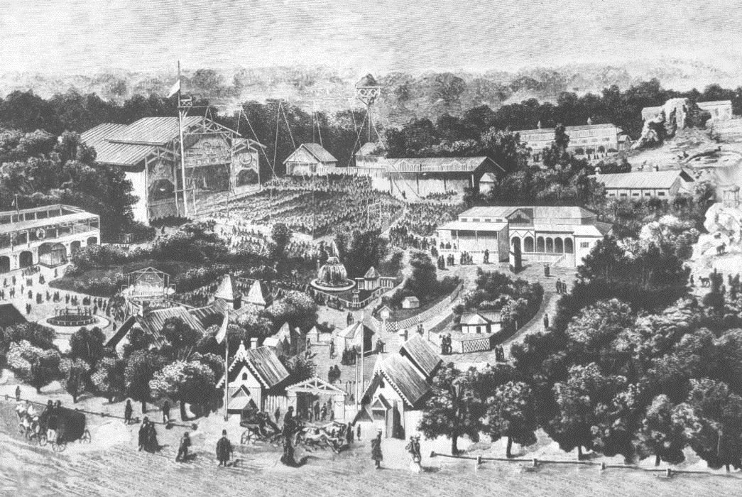 Панорама зоосада Гебгардт, 1870 г.
