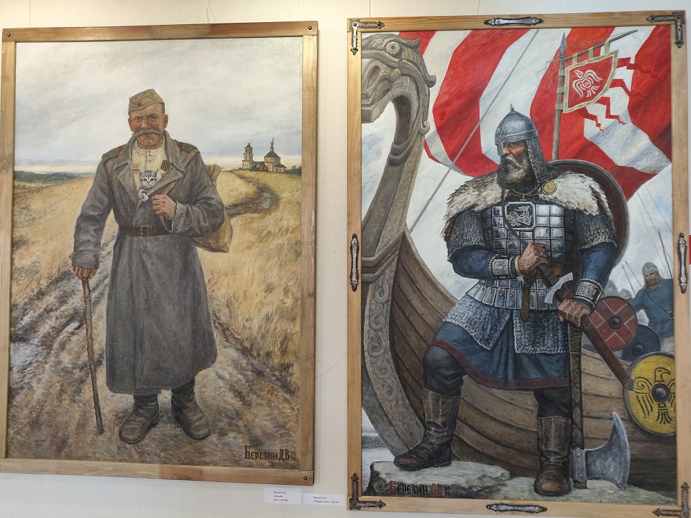В Библиотеке Кировских островов открылась выставка живописи Дмитрия Березина «Живописная летопись России».