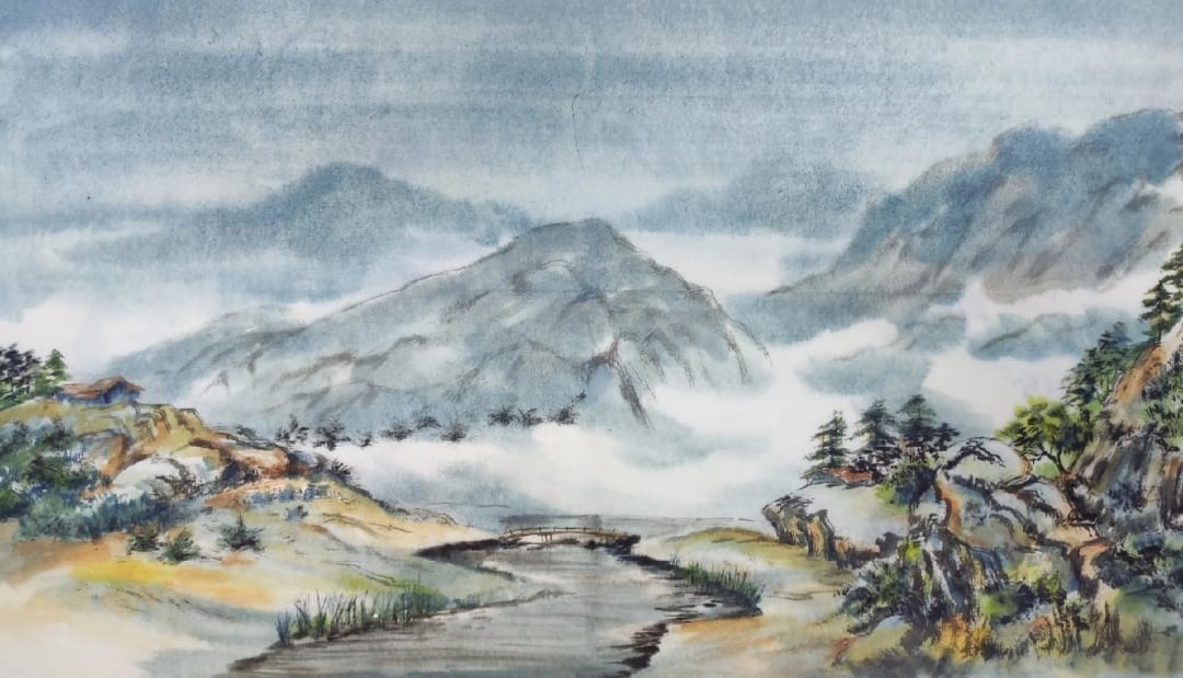 Постер для новости &laquo;В Библиотеке Кировских островов открылась выставка работ в традициях китайской живописи&raquo;