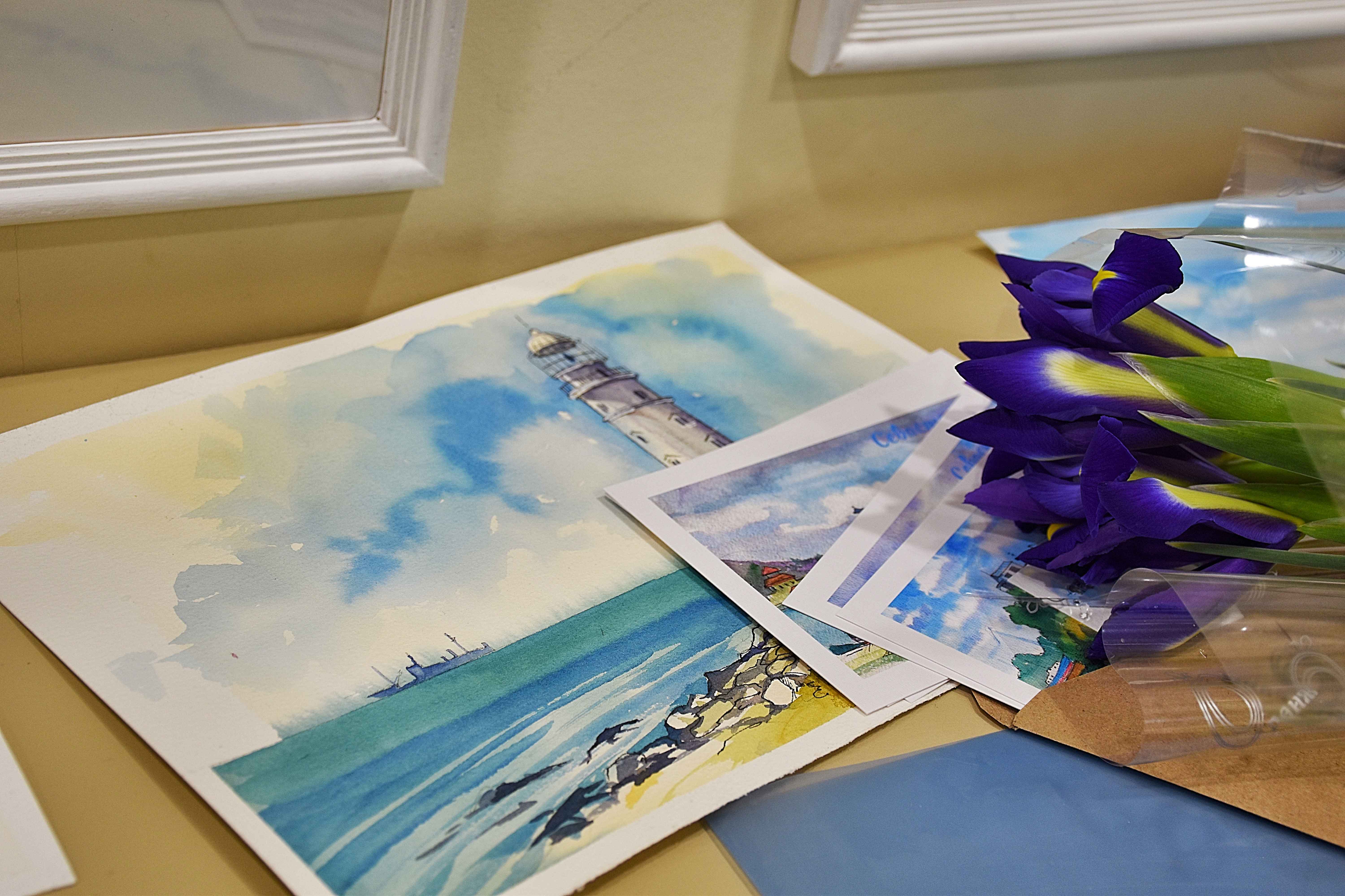 Постер для новости &laquo;В Библиотеке Ленина открылась выставка акварелей с видами Севастополя&raquo;