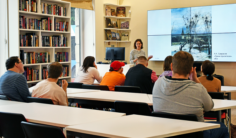 Постер для новости «О шедеврах Третьяковской галереи говорили в библиотеке имени В.И. Ленина»