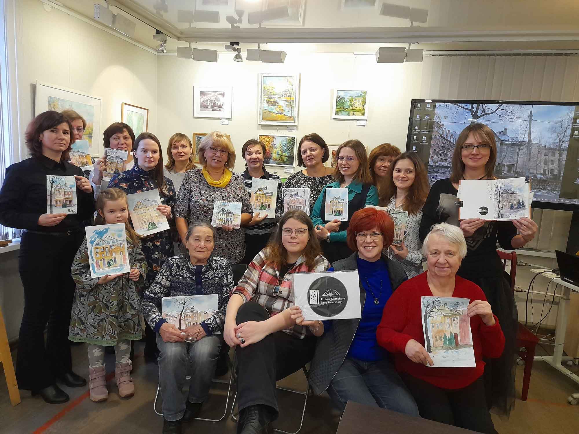 Выставка урбанскетчеров