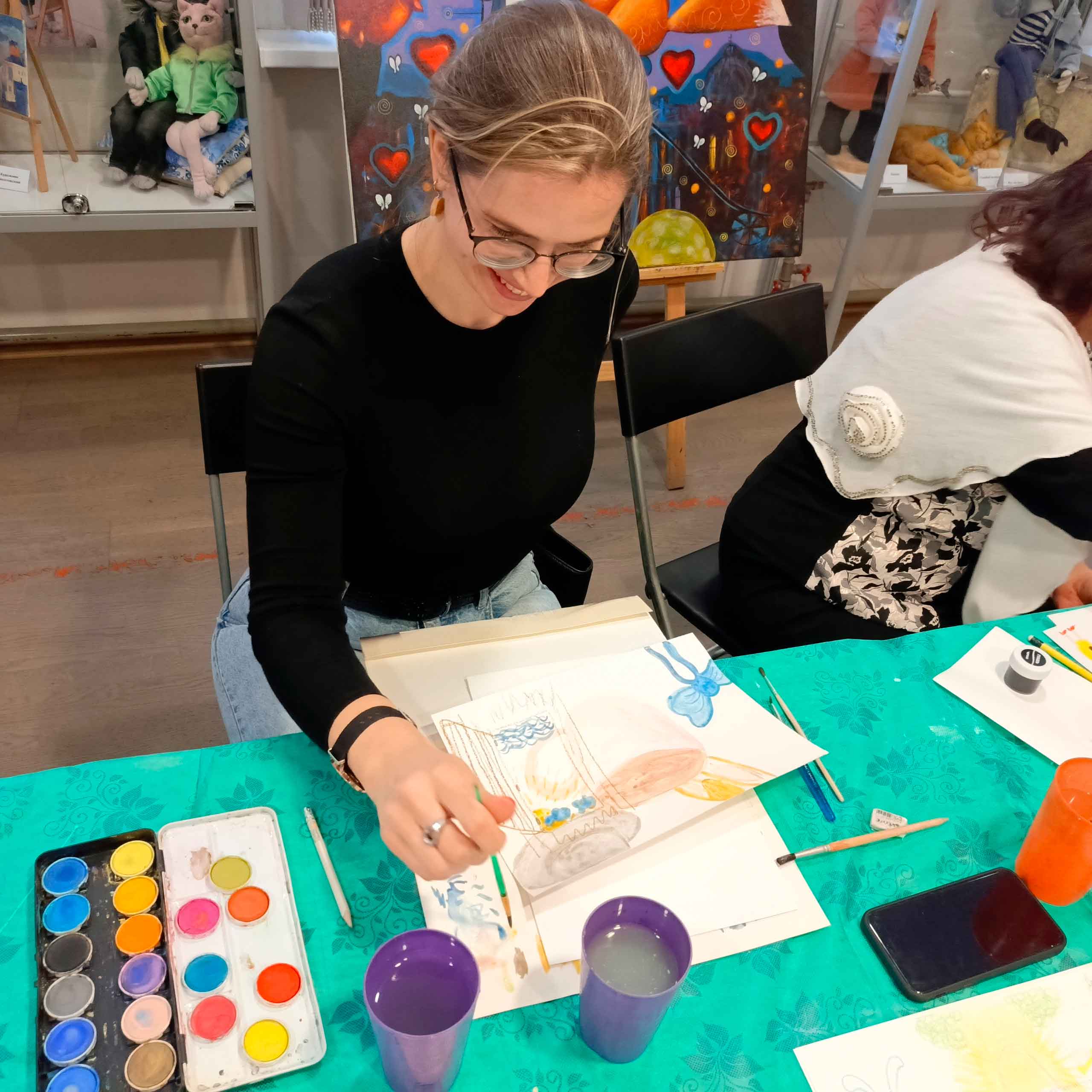 В библиотеке Кировских островов прошёл мастер-класс по арт-терапии