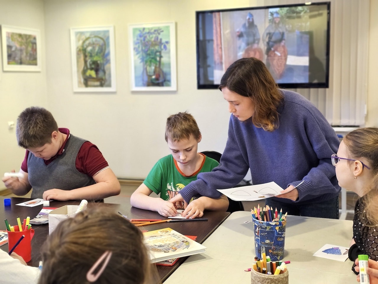 В библиотеке Кировских островов рассказали о щитах витязей