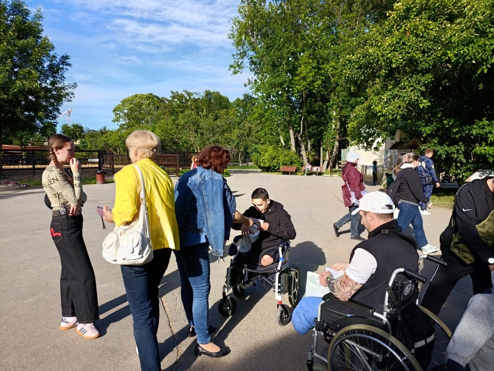 Бойцы в Ленинградском зоопарке